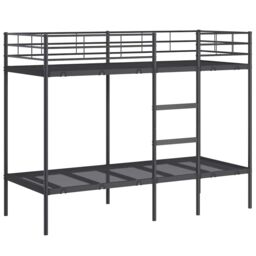 Berkfield Home Bunk Bed without Mattress Black 80x200 cm Steel - thumbnail 2