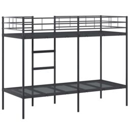 Berkfield Home Bunk Bed without Mattress Black 80x200 cm Steel - thumbnail 7