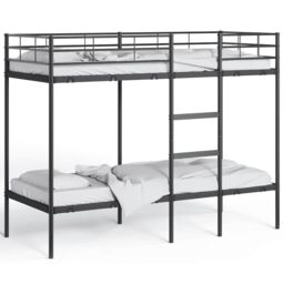 Berkfield Home Bunk Bed without Mattress Black 80x200 cm Steel - thumbnail 4