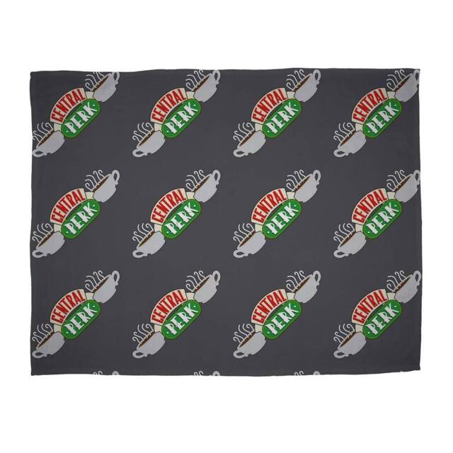 Friends Coffee Shop Fleece Blanket in Dark Grey - Size: Crib - image 1