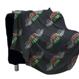 Friends Coffee Shop Fleece Blanket in Dark Grey - Size: Crib - thumbnail 4