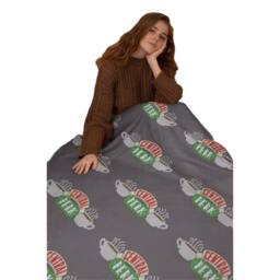 Friends Coffee Shop Fleece Blanket in Dark Grey - Size: Crib - thumbnail 2