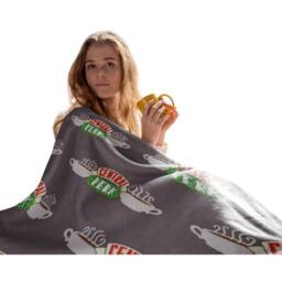 Friends Coffee Shop Fleece Blanket in Dark Grey - Size: Crib - thumbnail 3