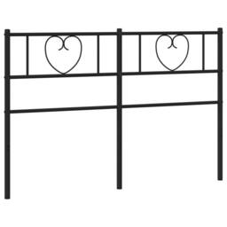 Berkfield Home Metal Headboard Black 160 cm - thumbnail 2