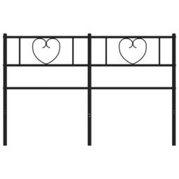 Berkfield Home Metal Headboard Black 160 cm - thumbnail 5