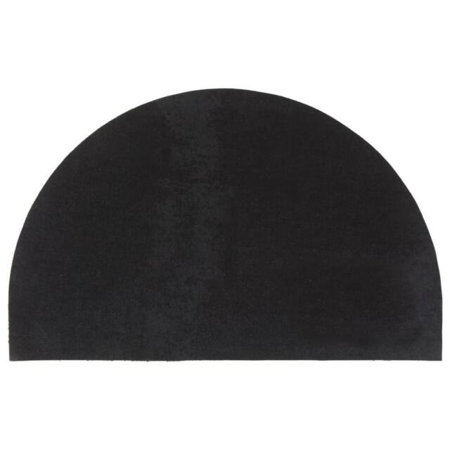 Berkfield Home Door Mat Black Half Round 50x80 cm Tufted Coir - image 1