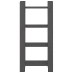Berkfield Home Beautiful Book Cabinet/Room Divider Grey 60x35x125 cm Solid Wood - Size: 60 x 35 x 125 cm - thumbnail 1