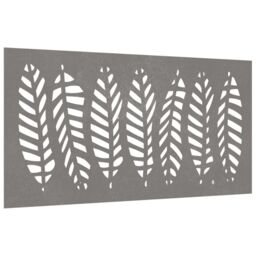 Berkfield Home Garden Wall Decoration 105x55 cm Corten Steel Leaf Design in Brown - thumbnail 3