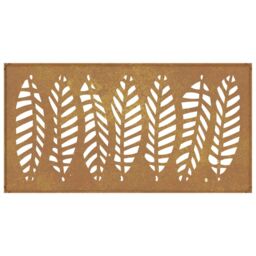 Berkfield Home Garden Wall Decoration 105x55 cm Corten Steel Leaf Design in Brown - thumbnail 5
