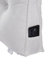 Living and Home Wedge Headboard Pillow with Removable Cover in White - Size: Medium - thumbnail 5