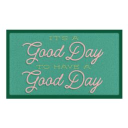 Artsy Mats It's A Good Day To Have A Good Day Indoor & Outdoor Doormat - 70x40cm in Green - Size: 40 cm x 70 cm - thumbnail 2