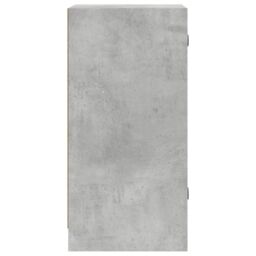 Berkfield Home Side Cabinet with Glass Doors Concrete Grey 35x37x75.5 cm - thumbnail 7