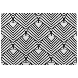 Benjamin Tate Design Black Geometric Decoration Designer Rug in Natural - Size: Large - thumbnail 1