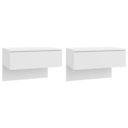 Berkfield Home Wall-mounted Bedside Cabinets 2 pcs High Gloss White