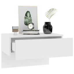 Berkfield Home Wall-mounted Bedside Cabinets 2 pcs High Gloss White - thumbnail 4