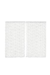 Living and Home White Floral Lace Sheer Curtains, 2-Panel Set - Size: 125 cm width x 175 cm drop - thumbnail 4