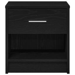 Berkfield Home Durable Bedside Cabinets 2 pcs with Drawer Black 39x28x41 cm - Size: 39 x 28 x 41 cm - thumbnail 4