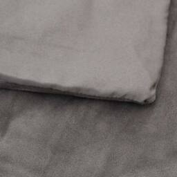 Berkfield Home Soft Weighted Blanket with Cover Grey 155x220 cm 7 kg Fabric - thumbnail 4