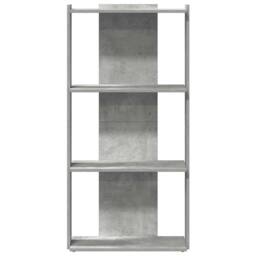 Berkfield Home Beautiful Bookcase 3-Tier Concrete Grey 60x30x120 cm Engineered Wood - Size: 60 x 30 x 120 cm - thumbnail 4