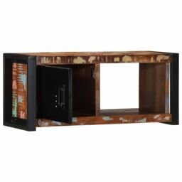 Berkfield Home TV Cabinet 80x30x35 cm Solid Wood Reclaimed in Brown - Size: 80 x 30 x 35 cm - thumbnail 2