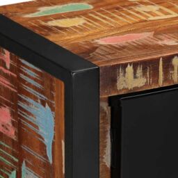Berkfield Home TV Cabinet 80x30x35 cm Solid Wood Reclaimed in Brown - Size: 80 x 30 x 35 cm - thumbnail 6