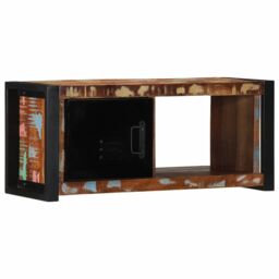 Berkfield Home TV Cabinet 80x30x35 cm Solid Wood Reclaimed in Brown - Size: 80 x 30 x 35 cm - thumbnail 1