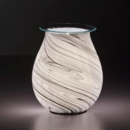 Sienna Glass Wax Melt Warmer Black & White - thumbnail 1