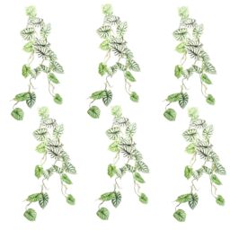 Leaf 6 x 120cm Artificial Hanging Trailing Plant Alocasia Dragon Scale Light in Green - Size: 6 x 120 cm - thumbnail 1