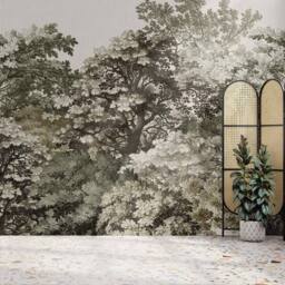 Superfresco Easy Forest Canopy Natural Print To Order 3m x 2.8m Mural in Beige