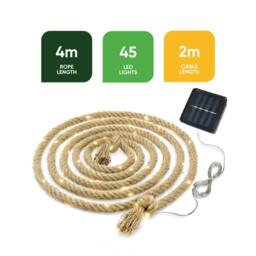 Gardenwize 4m Decorative Rope With 45 Solar LED Lights in Medium Beige - thumbnail 2