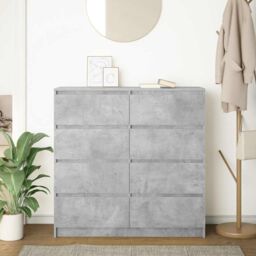Berkfield Home Sideboard Concrete Grey 100x35x99 cm Engineered Wood - Size: 100 x 35 x 99 cm - thumbnail 3