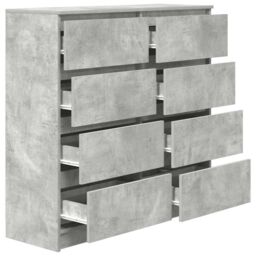 Berkfield Home Sideboard Concrete Grey 100x35x99 cm Engineered Wood - Size: 100 x 35 x 99 cm - thumbnail 5