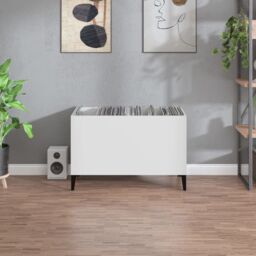 Berkfield Home Record Cabinet White 74.5x38x48 cm Engineered Wood - thumbnail 3