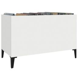 Berkfield Home Record Cabinet White 74.5x38x48 cm Engineered Wood - thumbnail 4