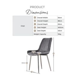 FurnitureboxUK Set of 2 Pesaro Luxury Soft Touch Diamond Pattern Velvet Dining Chairs With Gold Chrome Metal Legs in Green - thumbnail 9