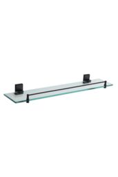 Showerdrape Unity Black Stainless Steel Wall Mounted Glass Vanity Shelf