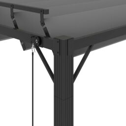 Berkfield Home Gazebo with Louvered Roof 3x4 m Anthracite Fabric & Aluminium in Black - thumbnail 6