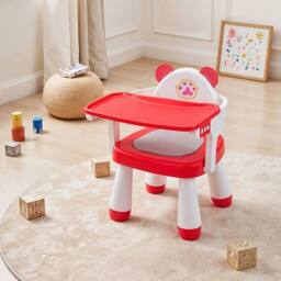 PAWNORA Red Armchair Dining Tray Portable Feeding Chair Seat - thumbnail 5