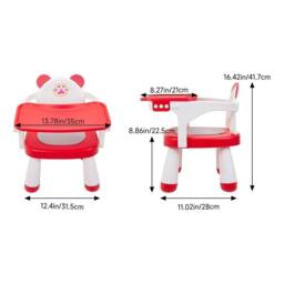PAWNORA Red Armchair Dining Tray Portable Feeding Chair Seat