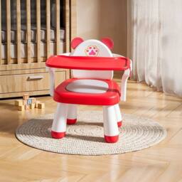 PAWNORA Red Armchair Dining Tray Portable Feeding Chair Seat - thumbnail 4