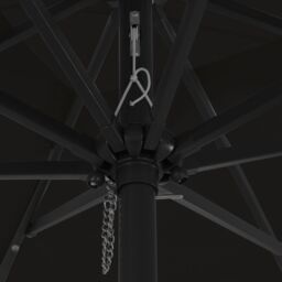 Berkfield Home Square Garden Umbrella with LED Lights 295x245 cm Black - thumbnail 5
