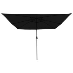 Berkfield Home Square Garden Umbrella with LED Lights 295x245 cm Black - thumbnail 4