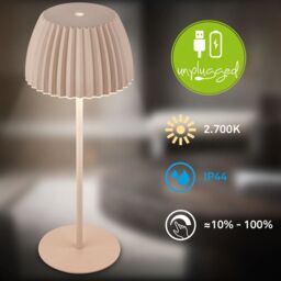 BRILONER Rechargeable LED Table Lamp Beige - thumbnail 9