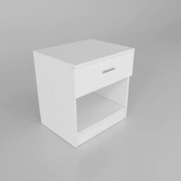 FORGEVIO Bedroom Furniture Set High Gloss White Beside Table Storage Cabinet - thumbnail 5