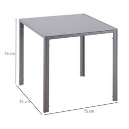Wyld Haus Conona Grey Square Glass Dining Table 75cm Seats 2 to 4 - thumbnail 4