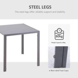 Wyld Haus Conona Grey Square Glass Dining Table 75cm Seats 2 to 4 - thumbnail 6