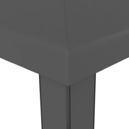 Berkfield Home Gazebo with Double Roof&LED String Lights 3x3 m Anthracite in Black - thumbnail 6