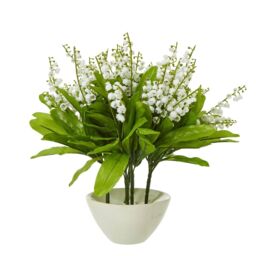 Hill Interiors Lily Of The Valley Artificial Flower in White - thumbnail 2