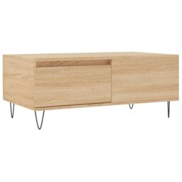 Berkfield Home Coffee Table Sonoma Oak 90x50x36.5 cm Engineered Wood in Brown - thumbnail 2