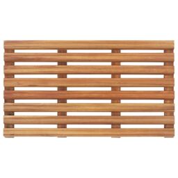 Berkfield Home Bath Mats 2 pcs Solid Acacia Wood 56x37 cm in Beige - thumbnail 4